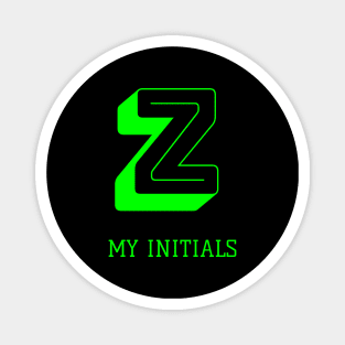 Letter Z Initials Unique Name T-Shirt Magnet